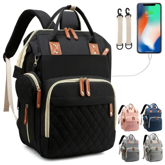 Dalaura Diaper Baby Changing Bag | Ultra Lightweight Baby Backpack Diaper Bag | Travel Diaper Bag With Portable Changing | Large Unisex Backpack Nappy Bags | Diaper Bags for Baby Boy (Black) Mmall USA