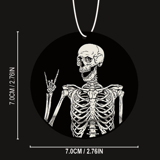 Black Human Skeleton Car Aromatherapy – Funny Rearview Mirror Air Freshener & Interior Pendant