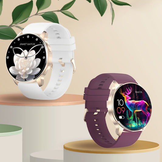 Luxury Smart Watch - Hands-Free Calling, Advanced Smartwatch, Voice Assistant, Real-Time Notifications, Message Reminders, Accurate Step Tracking, Comprehensive Fitness Monitoring - Compatible with iPhone and Android Devices