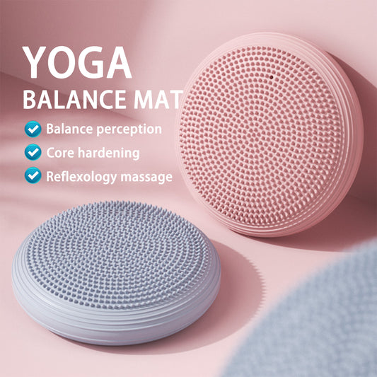 Yoga Balance Pad Set With Inflatable Core Trainer, PVC Material, 2-Piece Set For Yoga, Pilates, And Balance Training
