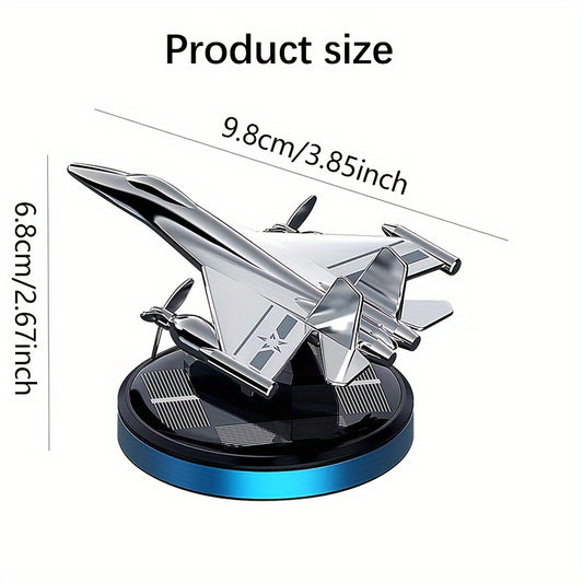 1pc Solar Rotating Car Aromatherapy Ornament – Liquid Fragrance Air Freshener with Free 3 Scent Tablets, Car Interior Decoration