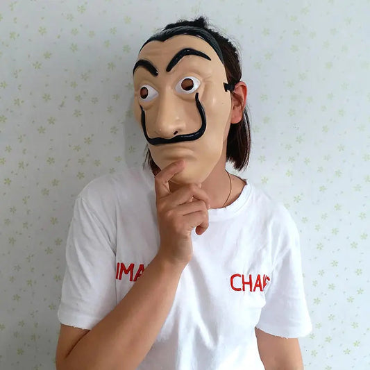 Halloween Horror Card House Mask - Dali Theatrical Mask Mmall USA