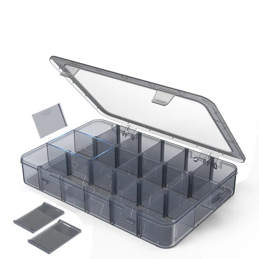 Organizer 9-24 Grids Adjustable Storage Container Compartment Plastic Storage Box Component Screw Holder Case Display Container