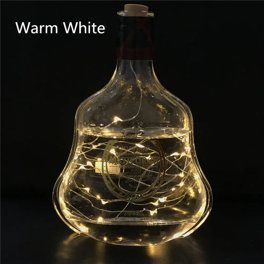 1M 2M 20 LED Wine Bottle Lights Cork Battery Powered Garland DIY Christmas String Lights For Party Halloween Wedding Decoracion Mmall USA