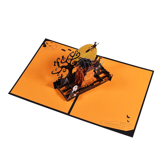 3D Handmade Halloween Pumpkin Greeting Card Mmall USA