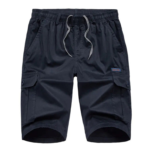 Plus Size Multi-pocket Elastic Casual Shorts Mmall USA