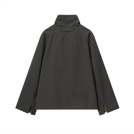 New women's clothing is fashionable casual loose fit high neck design double-sided windbreaker jacket