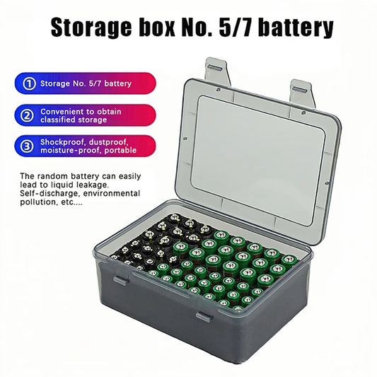 Large Capacity Battery Storage Box Battery Storage Organizer Holder Household Battery Storage Box Battery Organization Dispenser