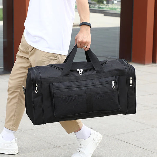 1 large capacity luggage storage bag, portable travel handbag, shoulder or crossbody, fitness bag
