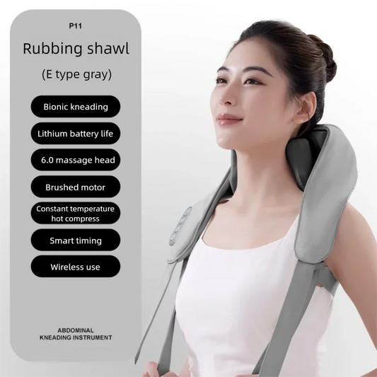 Neck shoulder Massager Deep Tissue shiatsu Back Massagers with Heatfor Pain Relief Electric Kneading Squeeze Muscles Massage Mmall USA