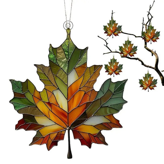 Fall Leaves Wall Art Decor Holiday Autumn Maple Leaves Acrylic Fall Decorations for Autumn Thanksgiving Party Supplies Mmall USA
