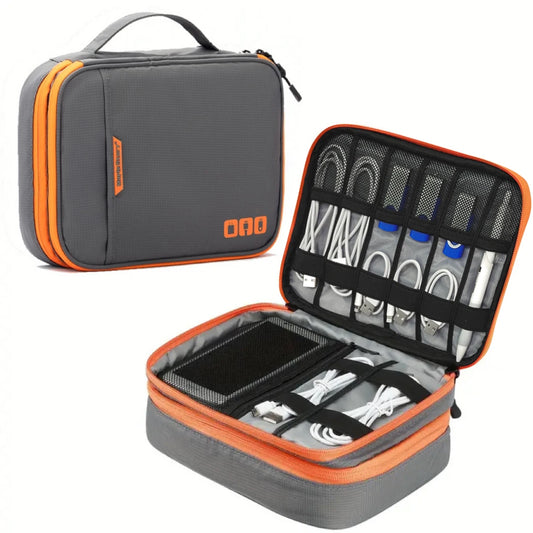 Portable Electronic Accessories Travel case,Cable Organizer Bag Gadget Carry Bag for iPad,Cables,Power,USB Flash Drive, Charger