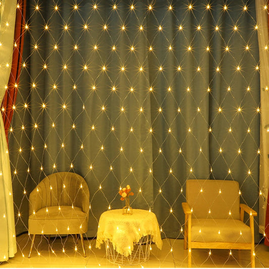 Net Lighting Fairy Lamp Light String Waterproof Outdoor EU 220V US 110V Christmas Garden Holiday Home Decor Wedding Party Fairy Mmall USA