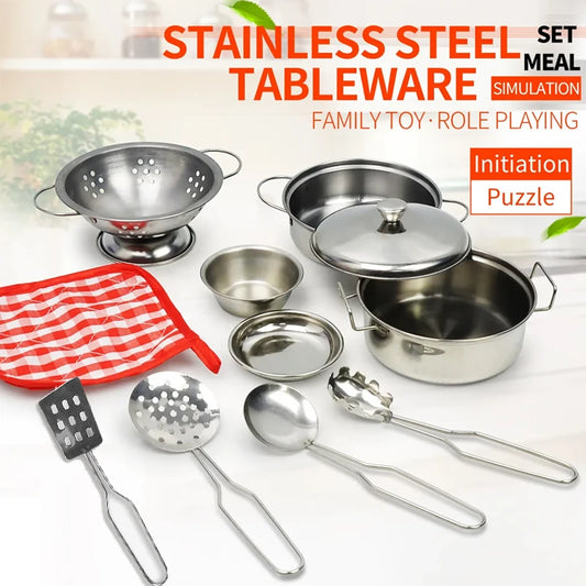 Kitchen Set Pretend Play Simulated Kitchen Toy Children Role Playset Cooking Set Educational Gift for Girls Boy