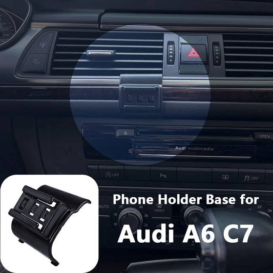 For Audi A6 C7 2012-2015 2016 2017 2018 Car Phone Mount Wireless Charging Phone Holder Special Fixed Base Interiors Accessories