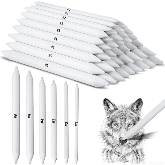 Paper Art Blending Stumps for Drawing Shading, Drawing Supplies Pencil Sketch Paint Tools, for Student Artist Markers, 6/48 PCS
