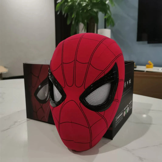 Spider Man Can Blink Masks Cosplay Miles Headgear Moving Eyes Model Party Props Elastic Toys Adults Kids HalloweenChristmasGifts