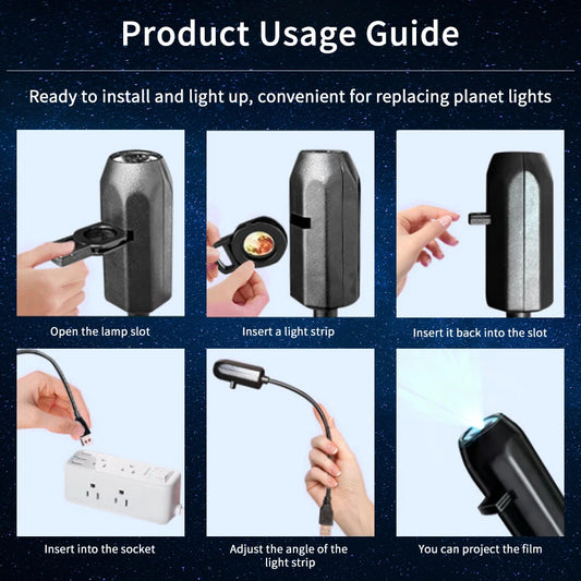 LED USB Night Light Halloween Christmas Projector Lights Room Decor Switchable Pattern Design Planet Projection Atmosphere Light