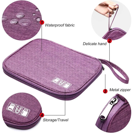 Travel Electronics Organizer Bag Portable Cable Storage Organizer Electronic Accessories Case Phone Charger Storage Holder Bags