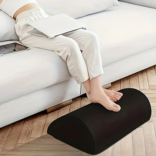 Ergonomic Foot Rest - Washable Cover, Comfortable Foam Stool for Office & Home Desk.