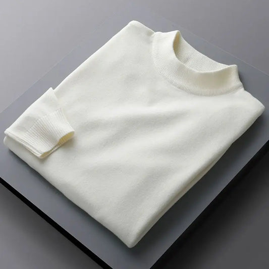 Men's Clothing Autumn Winter Long Sleeve New Tops T-Shirts Round Neck Fashion New Comfortable Solid Color Sweaters