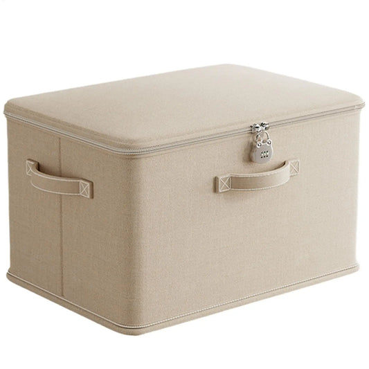 Large Storage Box with Lock Stackable Storage Container Secure with Handle Locking Organizing Bin Washable Shelf Baskets for