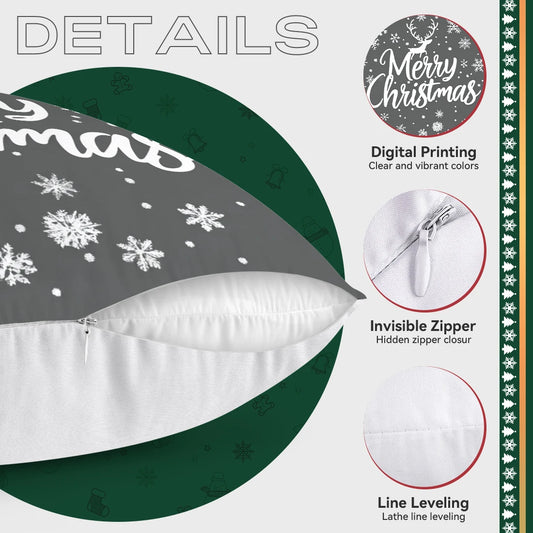 Merry Christmas snowflakes Cushions Pillowcase Cushion Cover Throw Pillow Sofa Decoration Pillowcover Home Car Sofa Decor