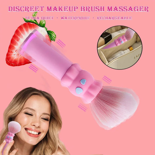 Electric Vibration Rechargeable Makeup Brush Vibrator Tools Cosmetic Brush Foundation Blush Loose Powder Brush Beauty Tools 18+