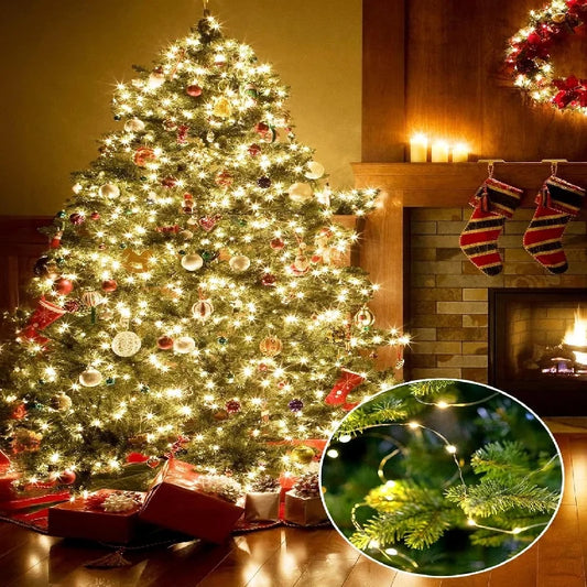 LED Copper Wire LED String lights 2M 3M 5M 10M Holiday lighting Fairy Garland For Christmas Tree Wedding Party Decoration