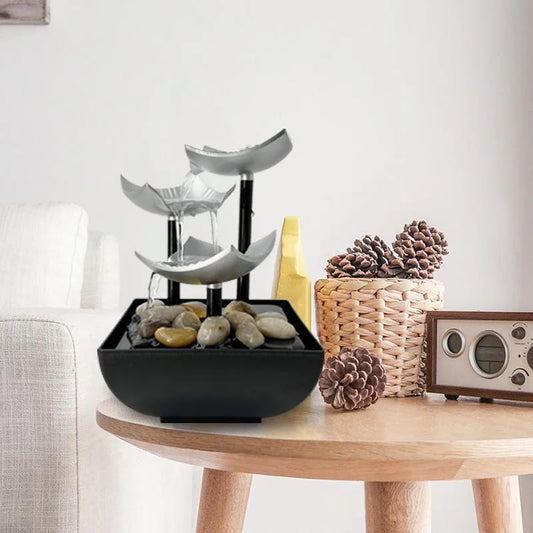 Office Home Decoration Water Fountain Indoor Waterfall for Interior Decoration Office Home Tabletop Feng Shui Water Landscape