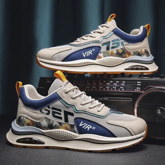 Men's Sneakers Summer Fashion Breathable Mesh Shoe Outdoor Running Casual Shoes for Men Comfortable Shock-absorbing Sports Shoes