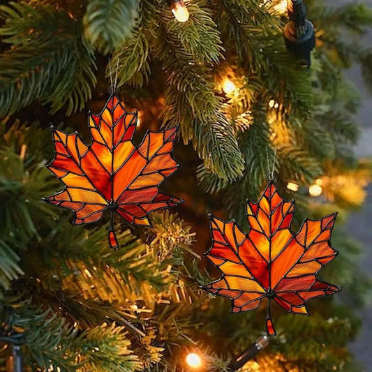 Maple Leaves Ornament Window Decor Fall Leaves Maple Leaves Holiday Ornaments Stained Fall Decorations Acrylic Home Decor Mmall USA