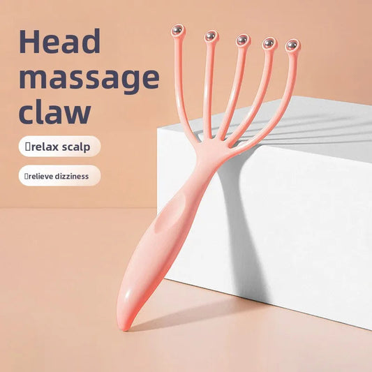 Head massager, five claw massage comb, ball roller, scalp and meridian dredging, head massage, relaxation, meridian comb Mmall USA