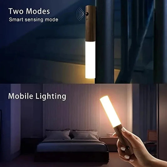 Led Light Motion Sensor Lighting Lamps Room Decor For Home Rechargeable Lamp Bedroom Decoration Decorative Lights Bedside Mood