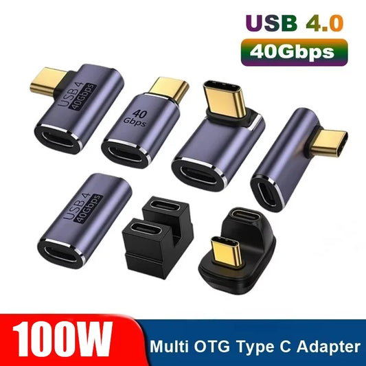 TYPE C Connector 4K OTG Plug 100W 40Gbps Data Transfer Ultra Fast Charging USB C USB3.1 Support 8K Adapter Extension