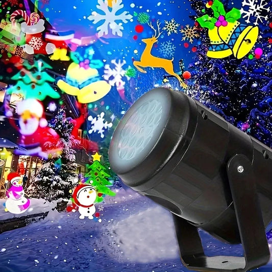 Christmas projection lamp, USB lamp plug-in, suitable for living room, bedroom, party, holiday decorative lights. Mmall USA