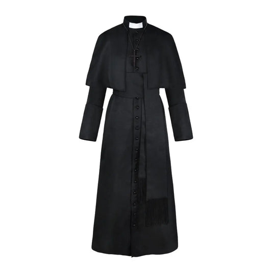 Priest Costume Catholic Church Religious Roman Soutane Pope Pastor Father Costumes Mass Missionary Robe Clergy Cassock