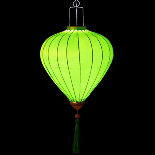 Chinese Decorative Lamp Elegant Oval Faux Silk Lanterns for Chinese New Year Party Decor Japanese Vietnam Hanging Lanterns