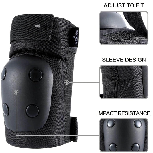 3-in-1 Protective Gear Set - Knee Pads, Elbow Pads & Wrist Guards for Skateboarding, Roller Skating, Cycling, Inline Skating