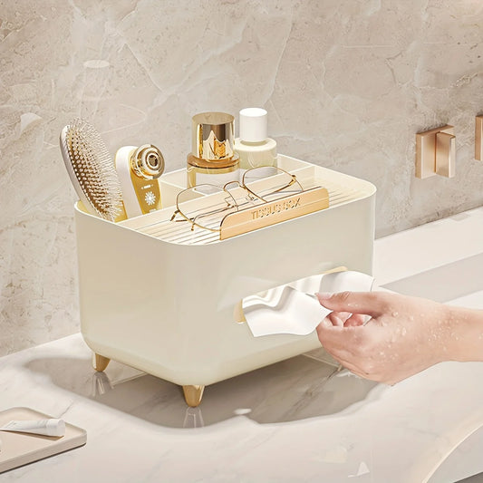 Tissue Box Home Living Room Desktop Multi Functional Desktop Manager for Home Office Desk