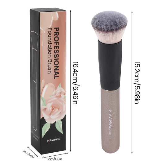 MAANGE Premium Makeup Brush with Case – Soft Synthetic Bristle for Foundation, Concealer, Powder, Blush & Contour – Professional Cosmetic Brush for Women