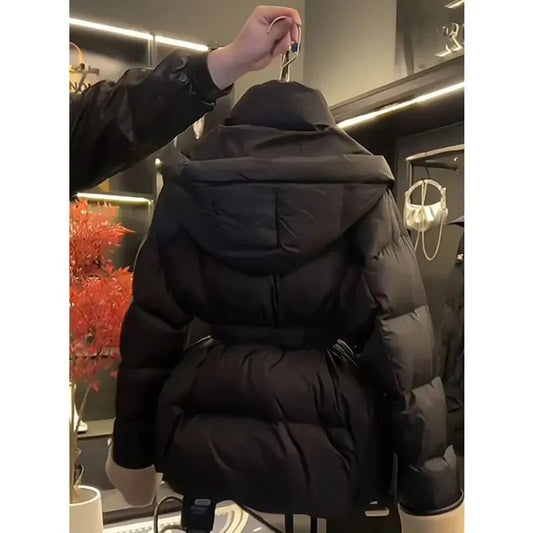 2025 Winter Women's Clothing Design Feels Slim Waist Coat Cotton-Padded Female New Fashion Joker Jacket Warm Cold Overwear Mmall USA