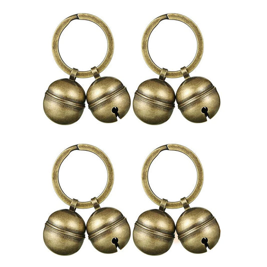 Cat Dog Collar Bells Brass Bells For Collar Dog Charm Bells Pet Pendant with Key Rings For Collars Necklace Pet Accessories
