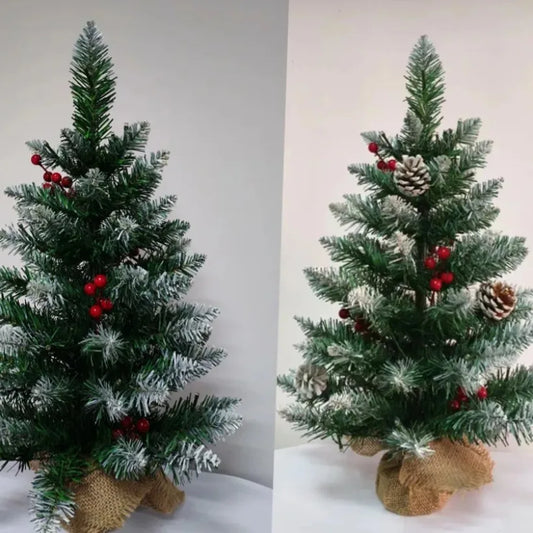 Mini Christmas Tree 45cm/60cm PVC Tip Cluster Tabletop Decorations Small Christmas Tree Family Christmas Party Decorations
