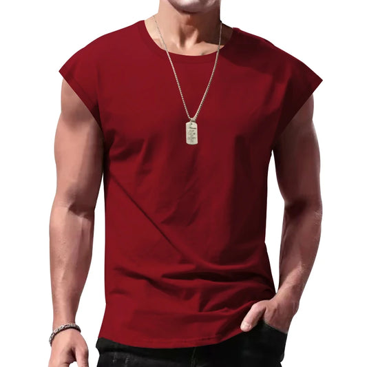 Men's Wear New Sleeveless T-shirt Men's Summer Leisure Sports Loose fitting Men's Short vest sir