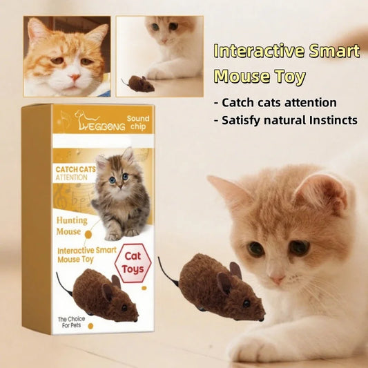 Pet Interactive Mouse Toy Plush Simulation Sound-Making Cat Boredom Relief Amusement Chew Toy Safe Durable Small Size Realistic