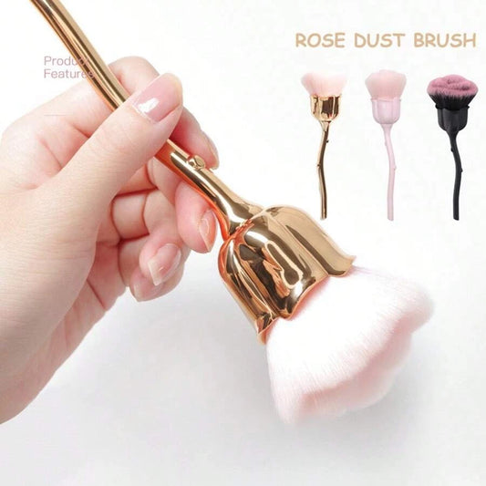 beauty Flower Nail Brush For Manicure Rose Nail Art Brush Nail Accessories Tools Dust Cleaning Brushes