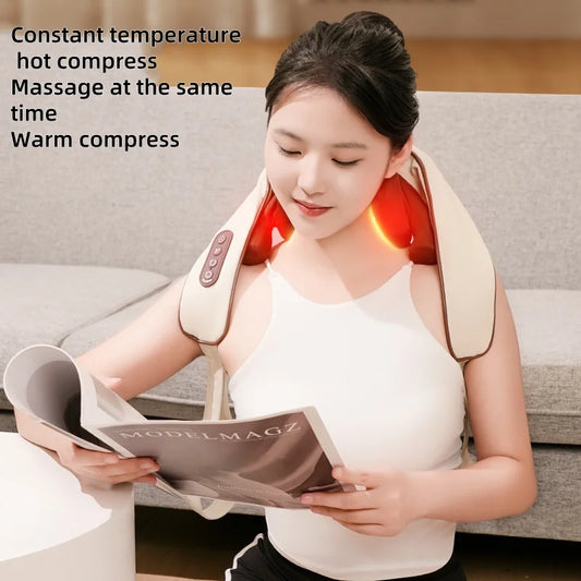 Neck shoulder Massager Deep Tissue shiatsu Back Massagers with Heatfor Pain Relief Electric Kneading Squeeze Muscles Massage