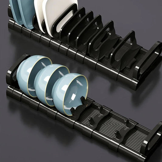 Kitchen Cabinet Dish Storage Rack Drawer Built-in Dish Drain Rack Plate Divider Storage Rack Kitchen Accessories Organizer Mmall USA