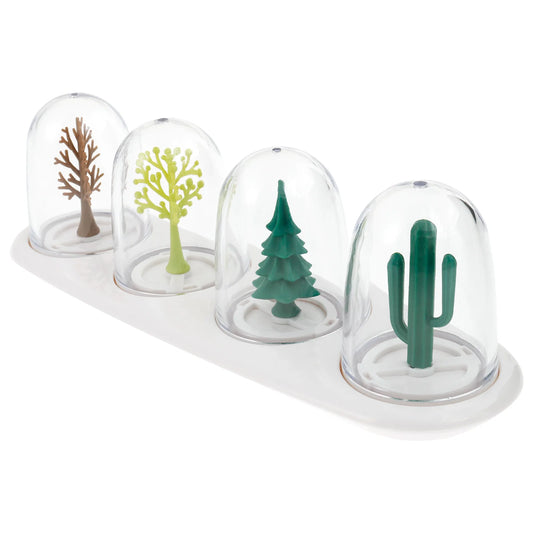 4Pcs Seasoning Jars with Tray Creative Seasoning Shaker Bottles for Kitchen Four Seasons /Animal Style Seasoning Containers